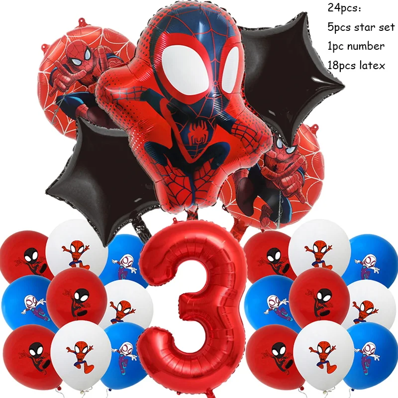 Spidey And His Amazing Friends Birthday Party Decoration Balloons Tableware Backdrop Banner Plates SpiderMan Party Supplies Gift