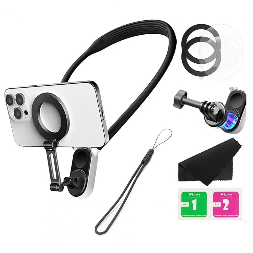Magnetic Neck Mount Phone Holder,Hands-Free Shooting, Adjustable - View #4