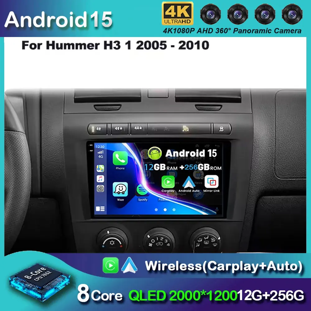 Android15 Car Radio For Hummer H3 1 2005 2006 2007 - 2010 Navigation ...