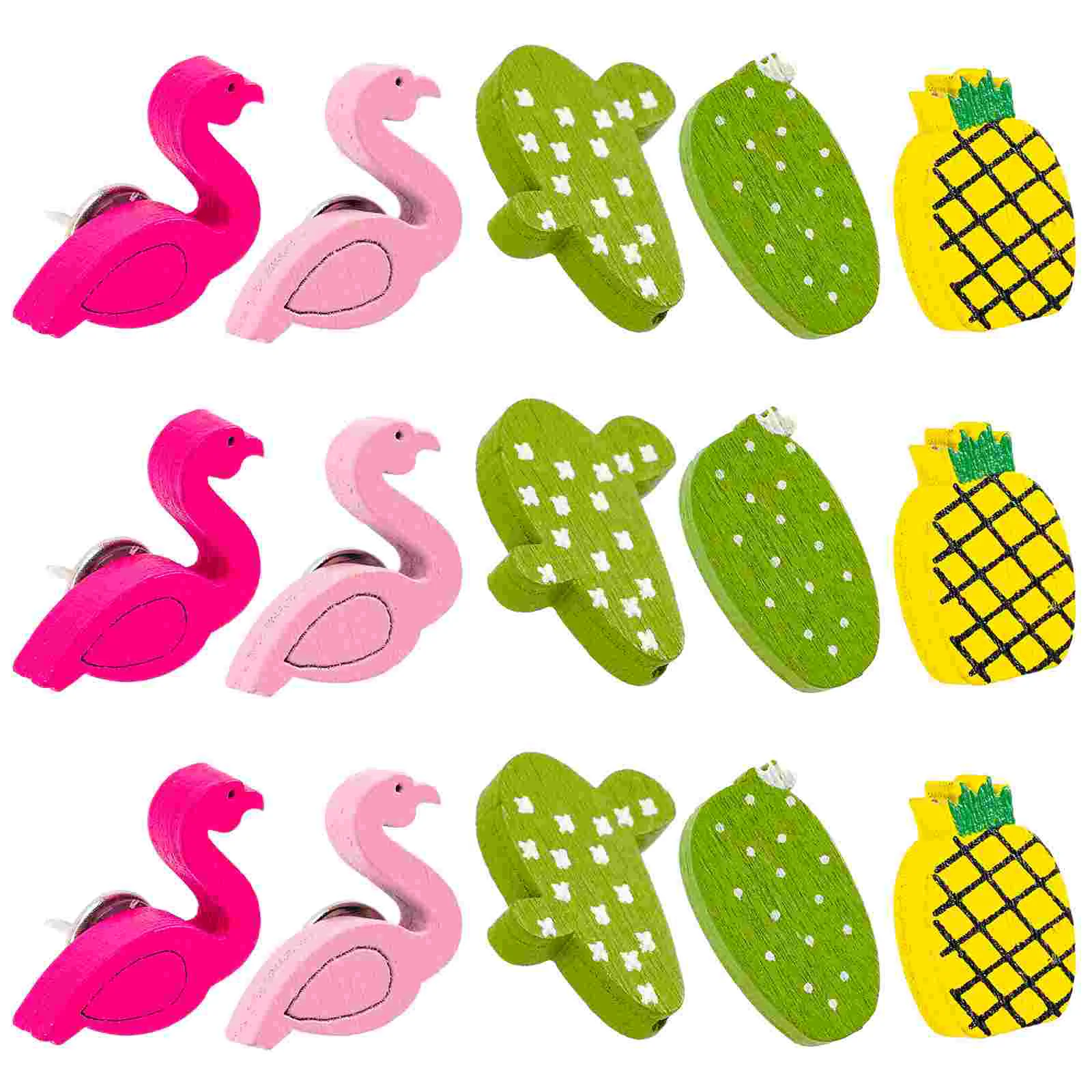 30 Pcs Bulletin Board Flamingo Pushpin Tacks Thumbtack Cute Pins Cactus Pushpins Cork Decorations Office