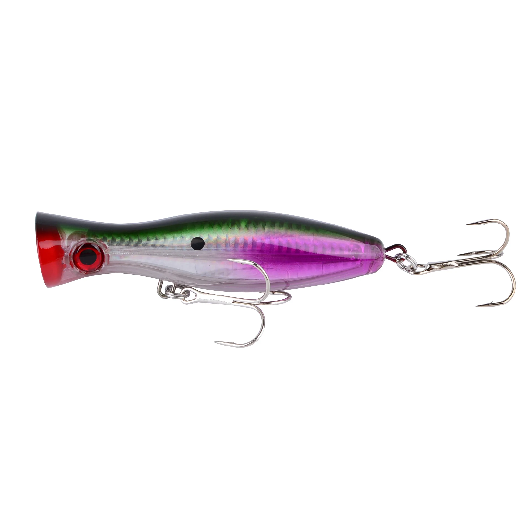 Enhanced Fishing Popper Lure for Saltwater and Freshwater Surface Casting