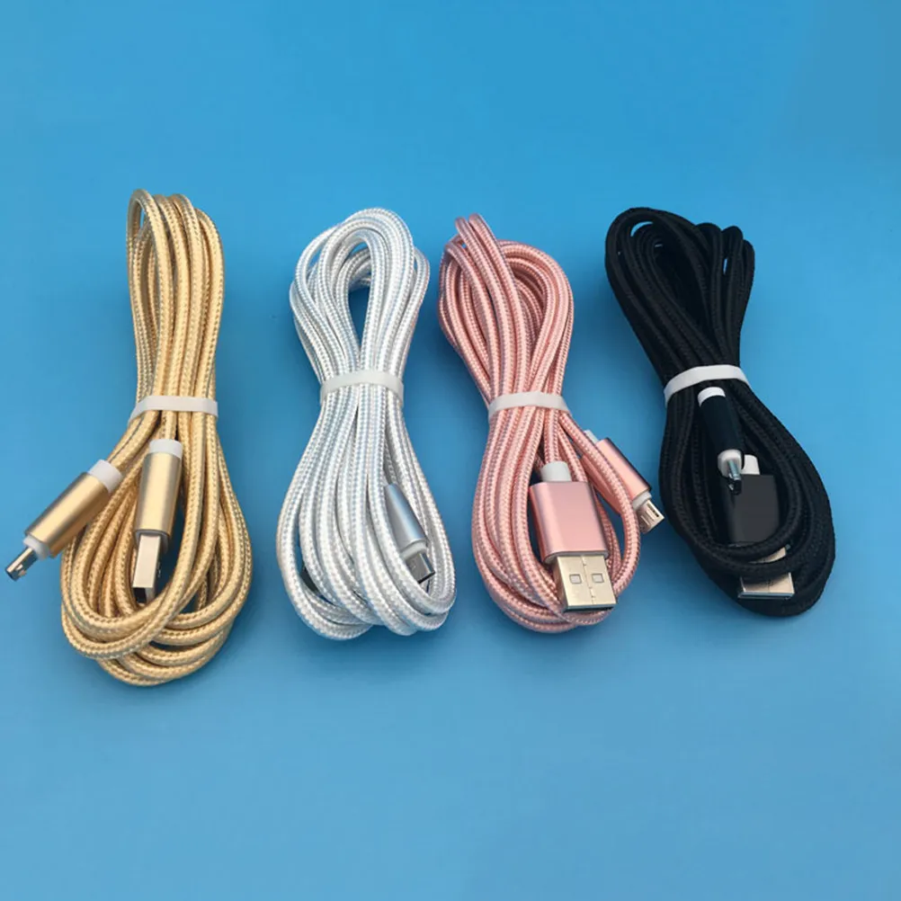 나일론 편조 충전 케이블 마이크로 USB 고속 충전 코드 엉킴 방지 파워 뱅크 케이블 장치용 충전 코드
