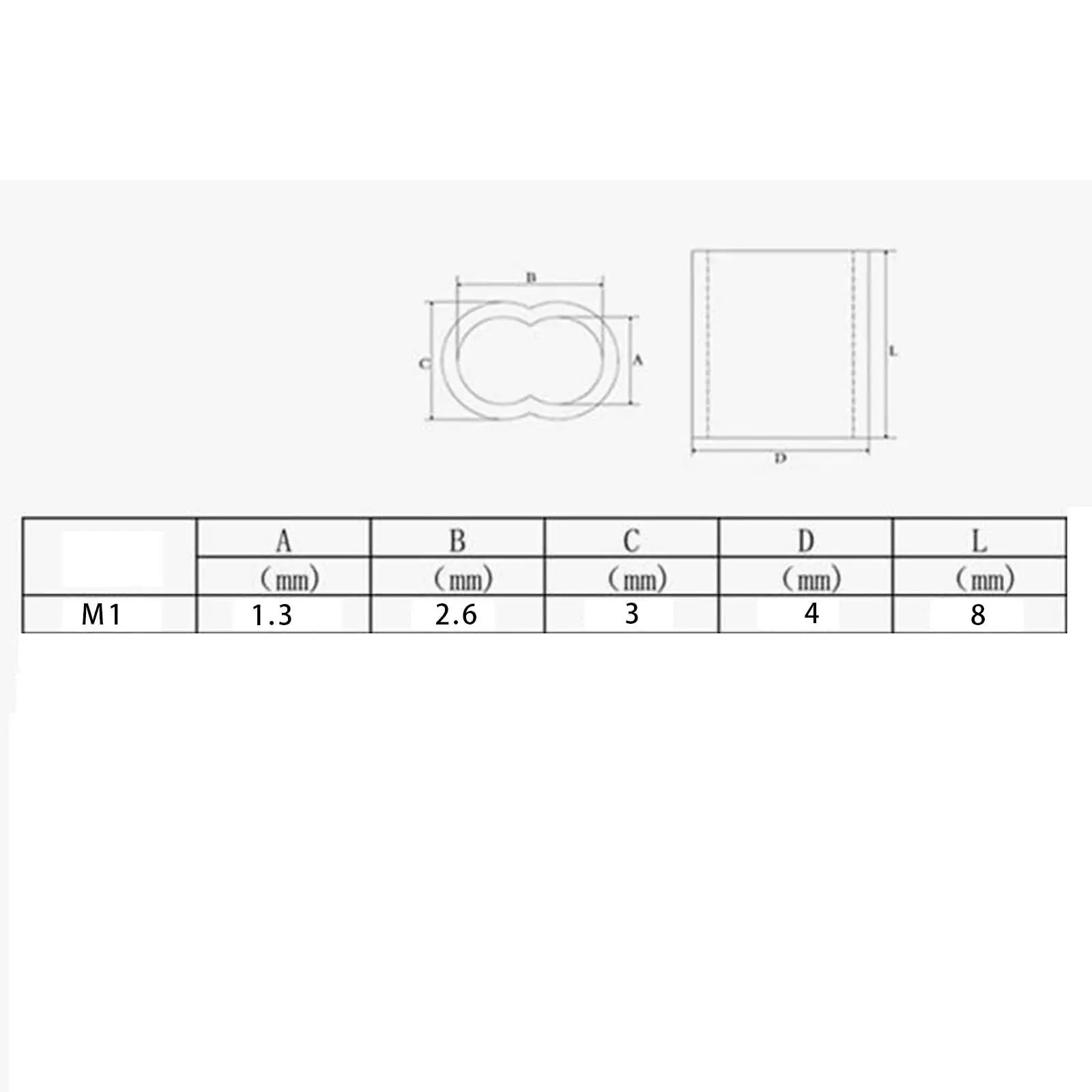100Pcs Steel Wire Rope Aluminum Sleeve Lightweight Portable Practical Fittings Figure 8 Shaped Clip Steel Wire Rope Accessories