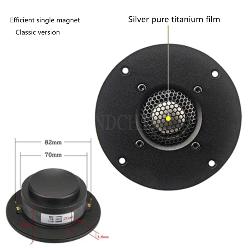 HF-304 HiFi Speakers 4 Inch Aluminum Panel Beryllium Copper Wire Edge Film Tweeter C1II Over X1III （1PCS） 4