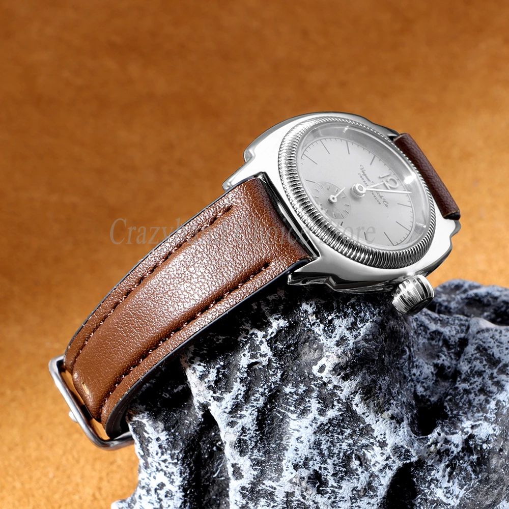 Elegant Thin Cowhide Leather and Silicone Watch Strap - Slim Women's Bracelet
