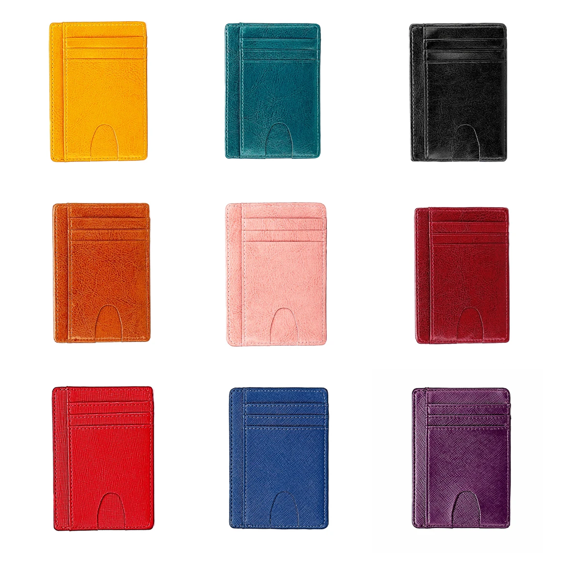 Wallet Card Holder Leather Wallet Credit Card Holder Purse Money Case for Men Women YUECIMIE