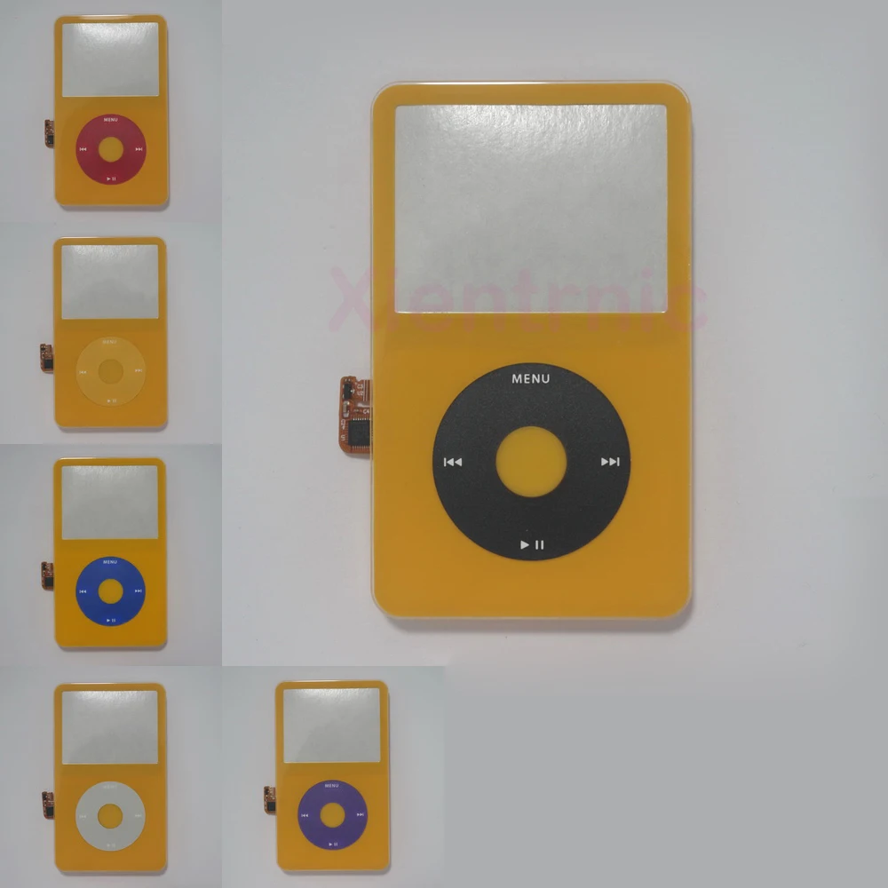 Per Ipod 5Th Video Pannello Di Copertura Anteriore Giallo Con Kit Di Alloggiamento Del Cavo Flessibile Clickwheel Per La Sostituzione A1136