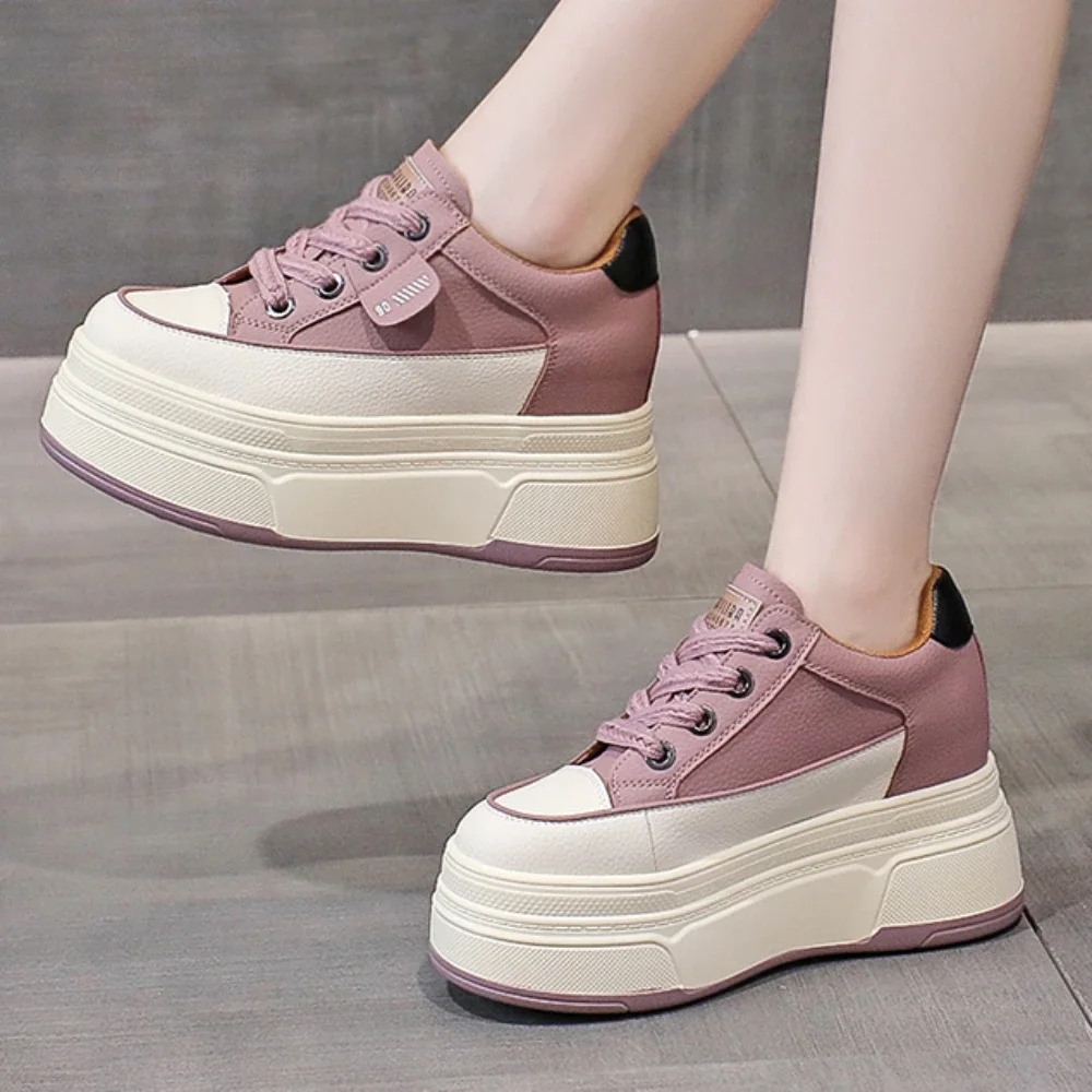 

Women Sneakers Platform Shoes for Woman Designer Shoes High Heel Women Flats Genuine Leather Casual Wedge Shoes Zapatos De Mujer