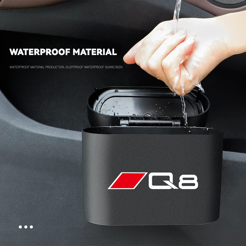1Pcs 범용 자동차 쓰레기통 휴대용 미니 쓰레기 상자 쓰레기통 아우디 A1 A2 A3 A4 A5 A6 A7 A8 Q1 Q2 Q3 Q4 Q5 Q6 Q7 Q8 TT