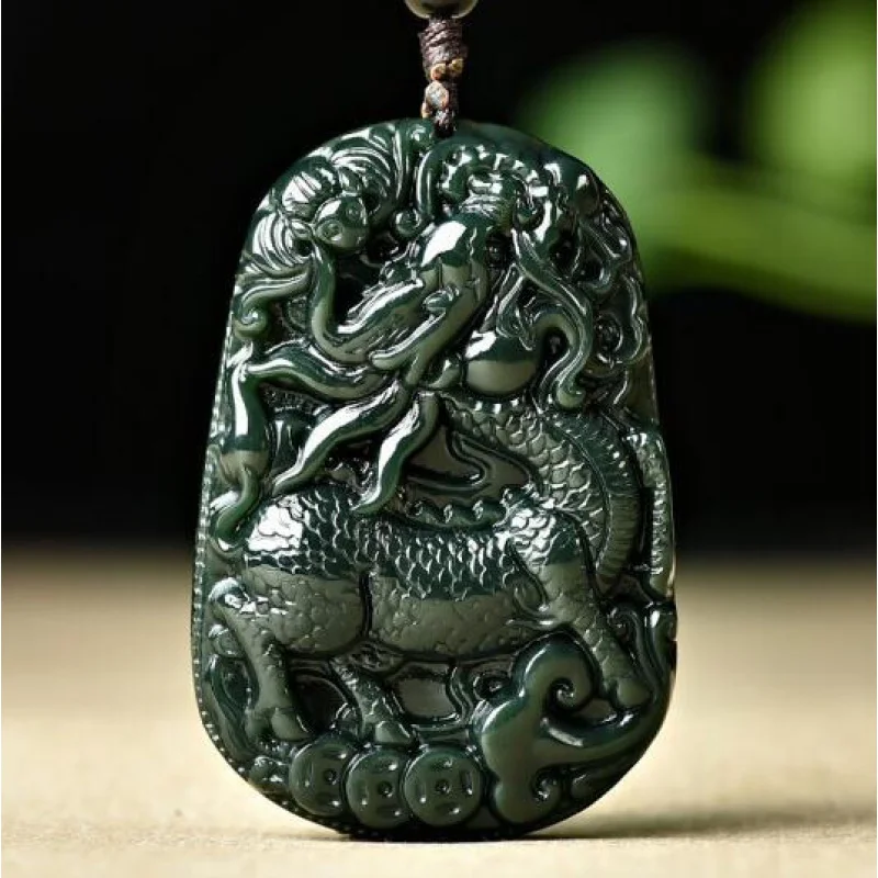 

Wholesale Hetian Gray Fine Material Kylin Men's Jade Pendant Women's Necklace