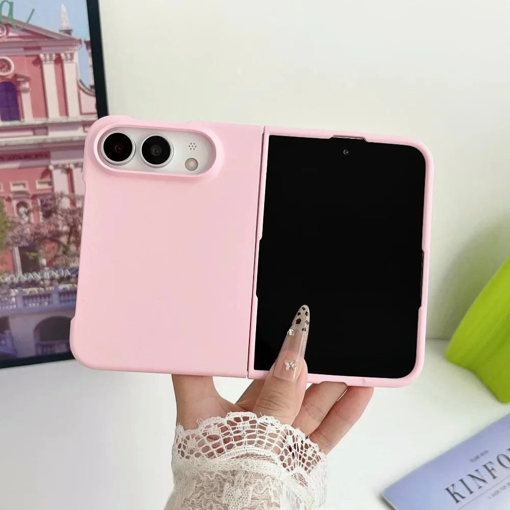 Sleek Matte Folding Phone Case - Slim, Soft Touch, Shockproof Back Cover in Solid Color