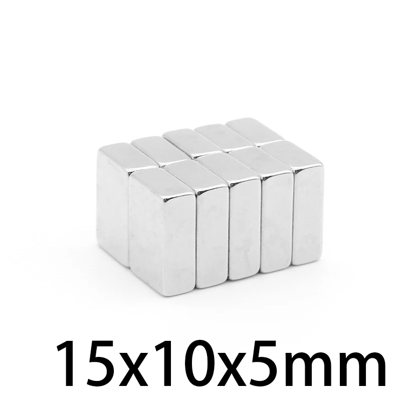 

2/5/10/20/30/50PCS 15x10x5 Block Rare Earth Magnet 15X10 Rectangular Neodymium Magnet 15x10x5mm Permanent NdFeB Magnets 15*10*5