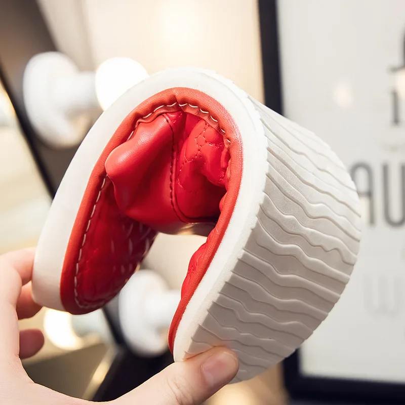 Waterproof Leather Slippers Women Men Spring Summer Home Floor Slides Women Non-Slip Soft Sole Indoor Slipper Couple Shoes