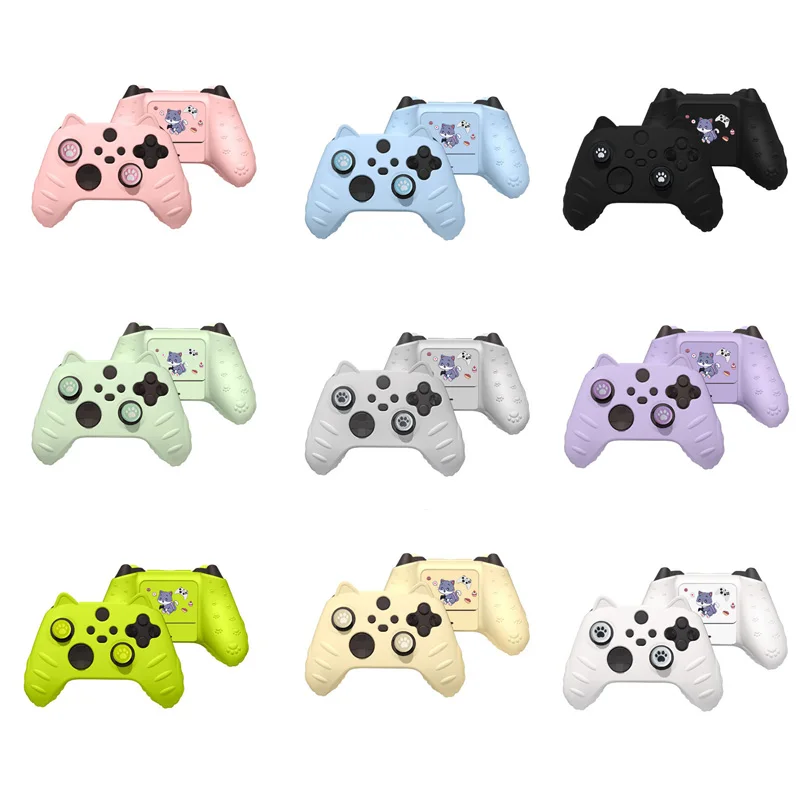 Cat Paw Silicone Soft Shell Protetor Adesivo Pele para Xbox Series x s Game Controller Case Polegar Stick Grip Cap Capa Xss Xsx - Image 4