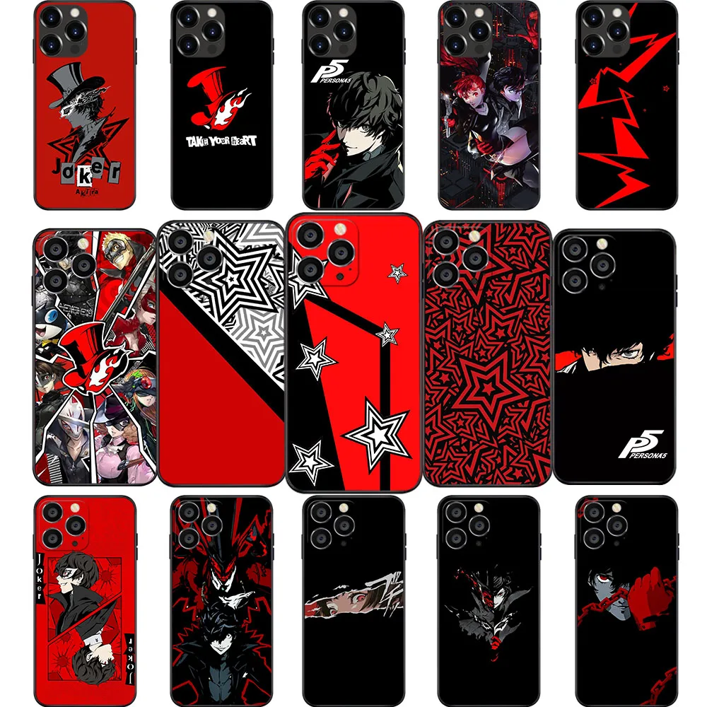 Id-39 Joker P5 Persona5 Custodia Morbida Anime Per Samsung A7 A70 A71 A72 A8 Plus A9 M20 M30 A40S M30S M21 M51 Quantum2 M31 A6 Plus