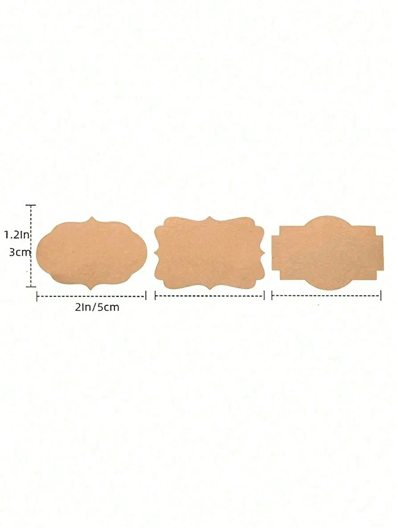 Adesivo per etichette in carta Kraft tinta unita da 300 pezzi/rotolo, etichetta adesiva scrivibile multiuso semplice per studenti, scuola, artigianato fai-da-te - immagine 6