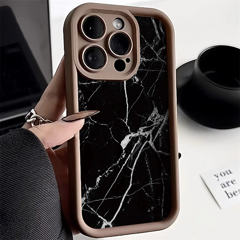 thumbnail image 1 of Funda de mármol para iPhone 13, funda para iPhone 11, 14, 12, 15 Pro Max, XR, X, XS, 7, 8, 16 Plus, SE 2020, funda de silicona TPU suave a prueba de golpes, 1 of 5