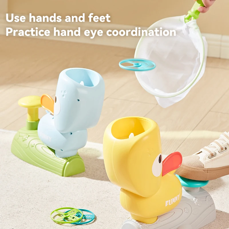 ABS Kids Foot Launcher Toy Outdoor Flying Disc