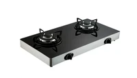 BENTISM Gas Cooktop Tempered Glass Countertop Cooktop 28" Max 10100BTU 2 Burners 1