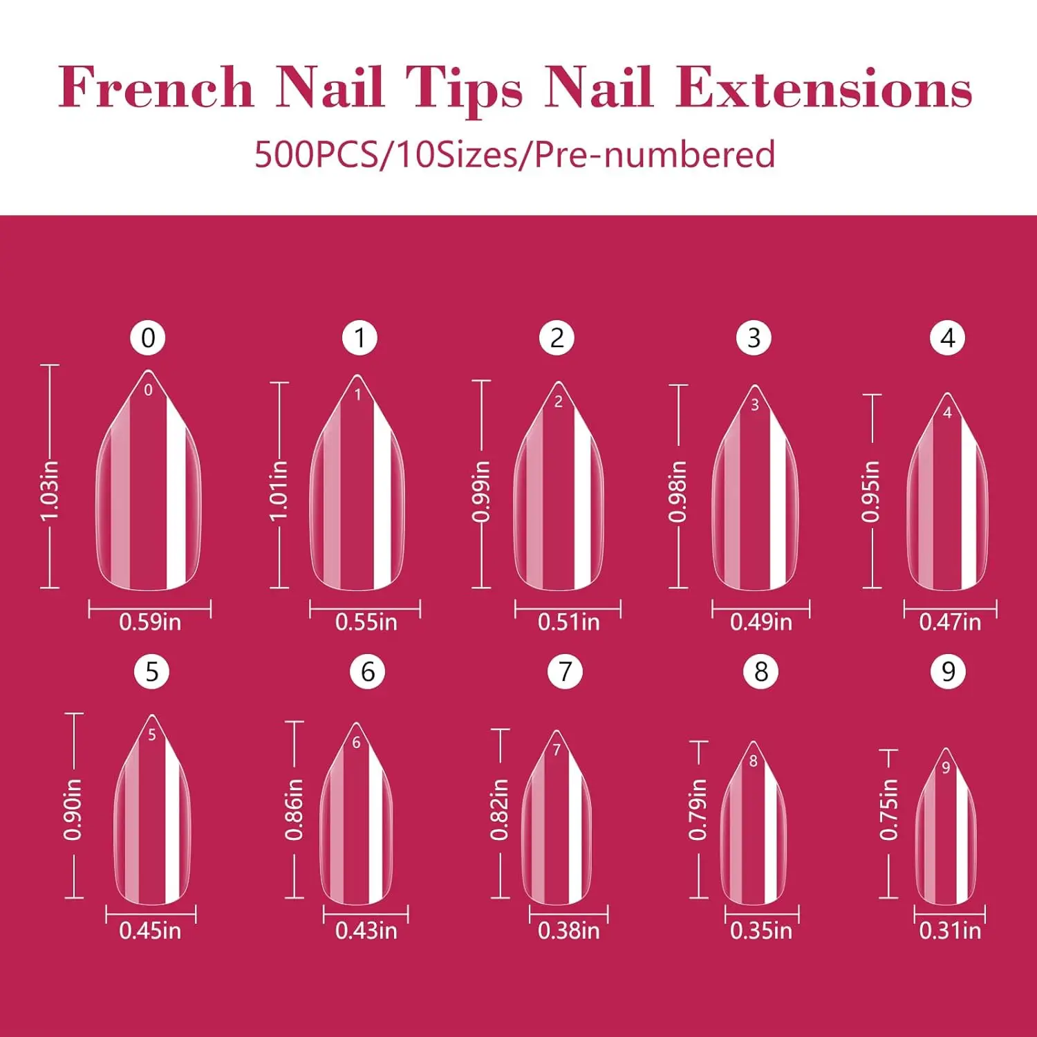 500Pcs Clear Stiletto Nail Tips with Nail Glue Gel for Fake Nails , Press on Nails , Adhesive Super Bond For Acrylic Nails Tips 4