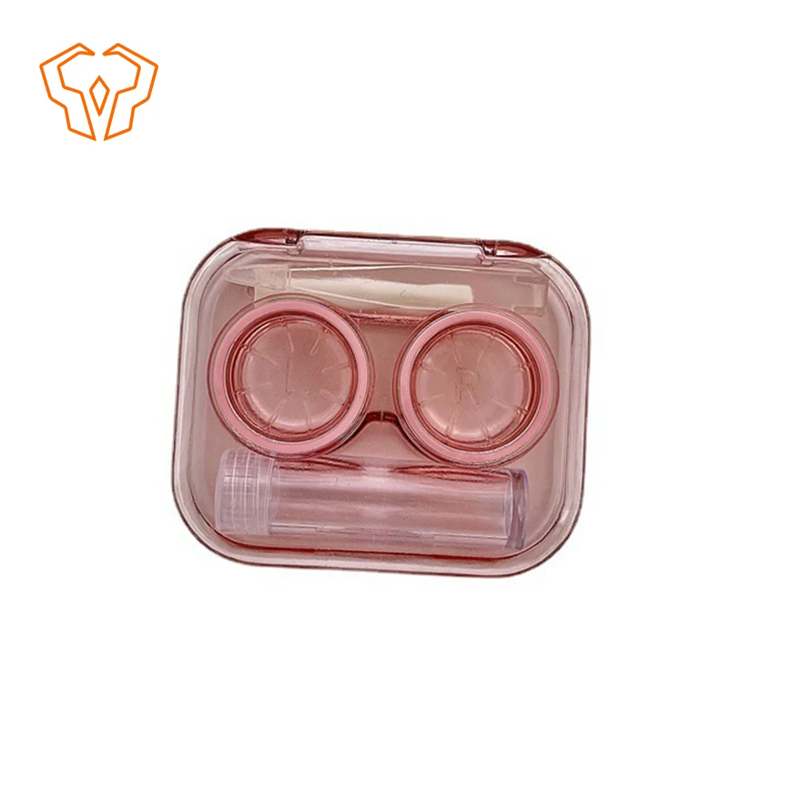 Contact Lens Case Transparent Minimalist Portable Mini Companion Box Beauty Lens Double Box Bathroom 5