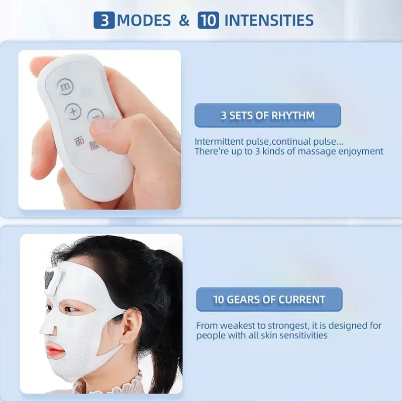 NEW Portable EMS Low Frequency Micro-current Double Chin Reduction Facial Lifting Machine Hydrating Firming Mask 4