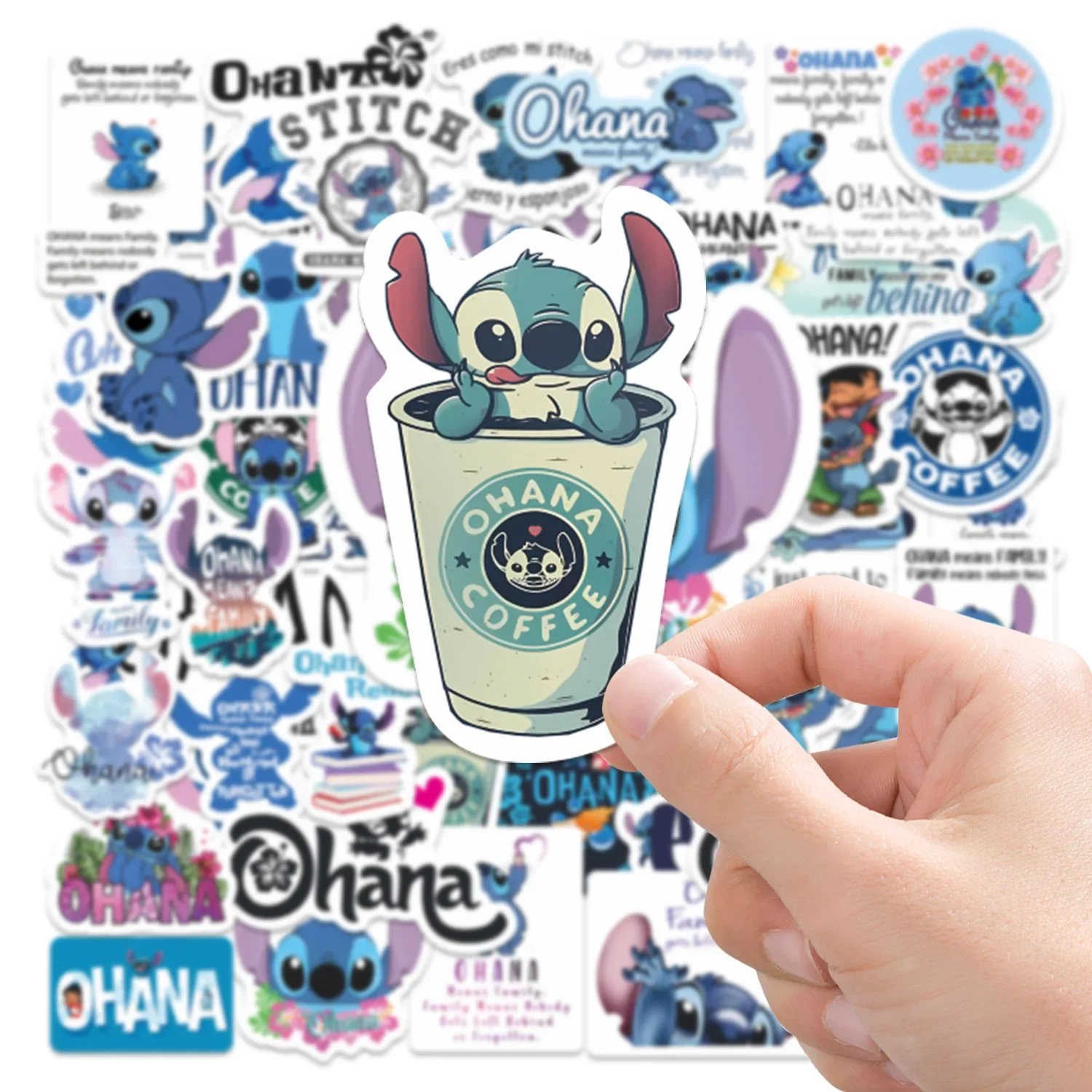 Pack de Stickers Stitch Ohana Disney - Adhésifs Lilo & Stitch