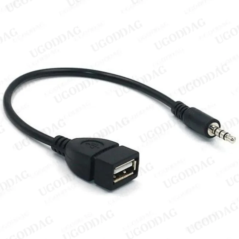 3.5mm Male Audio AUX Jack To USB 2.0 Type A Female OTG Converter Adapter Cable DE08 Computer Cables & Connectors usb adapter usb adapter cable