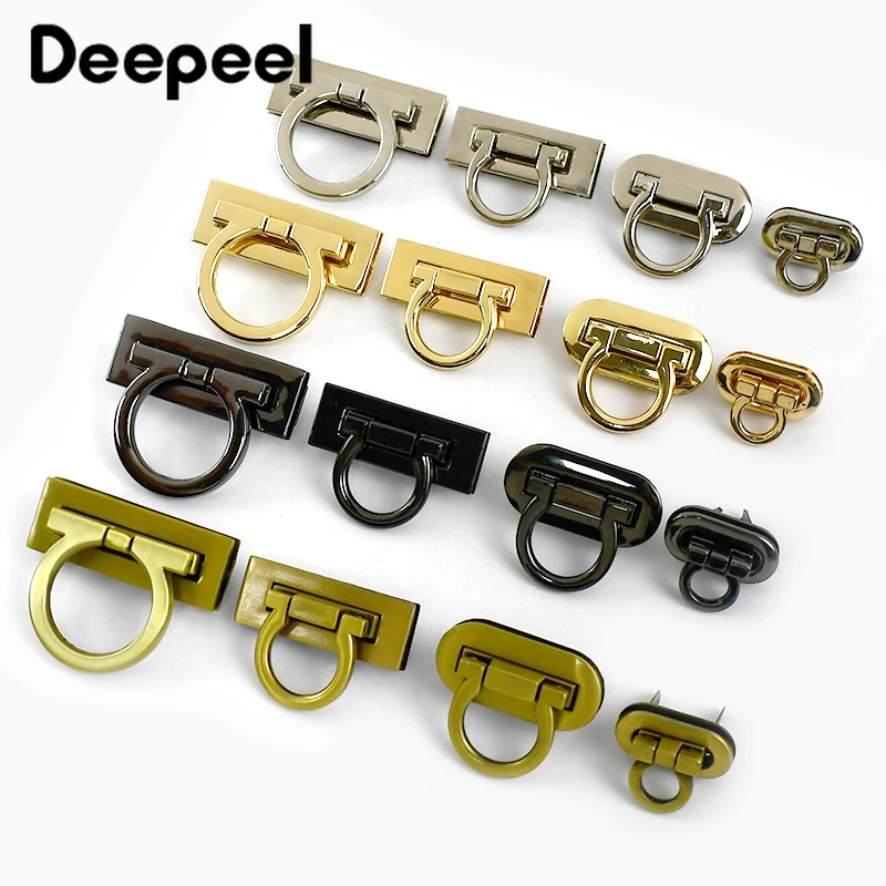 

2/5Pcs Deepeel Metal Bag Lock Buckle Turn Twist Locks Handbag Purse Bags Closure Clasp Decoration Craft DIY Hardware Accessories