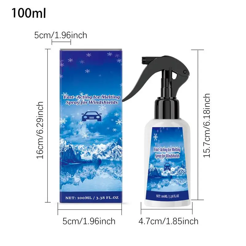 Deicer Spray For Car Windshield Car Deicer Windshield Defroster Spray De-Icer Frost Remover Ice Melt Fast Acting