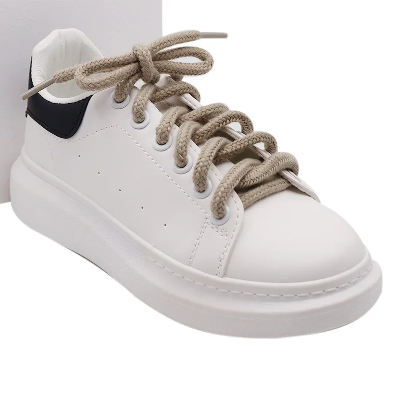 Coolstring Sneaker Tape 5.5MM Classical Round Rope Female Male Hiking/Snow Boots Polyester Lacet Accessory Interspersed Textured