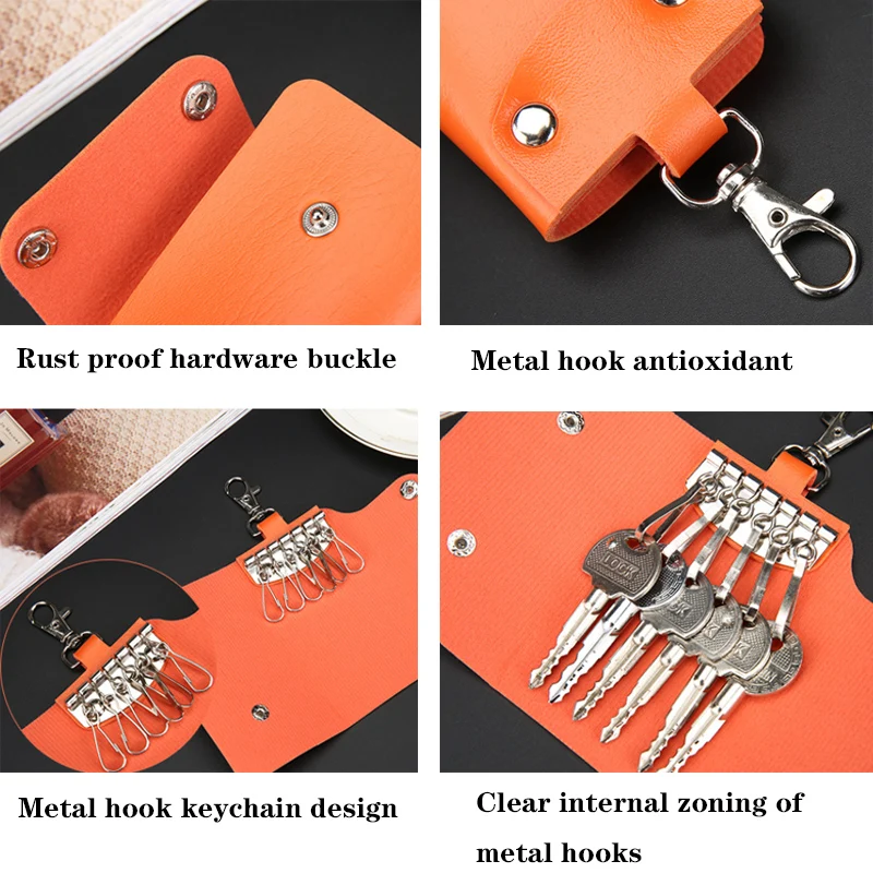 PU Leather Key Holders Keys Organizer Key Wallets Pouch Car Keychain Housekeeper Chain Wallet key holder