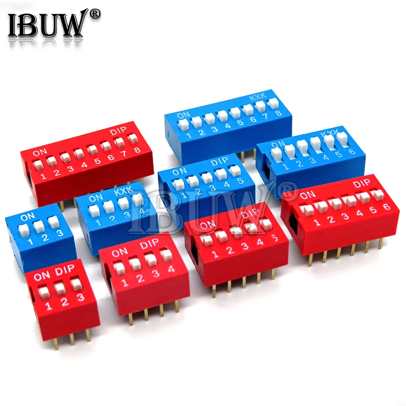 10PCS Blue Slide Toggle Switch Module with Adjustable Positions