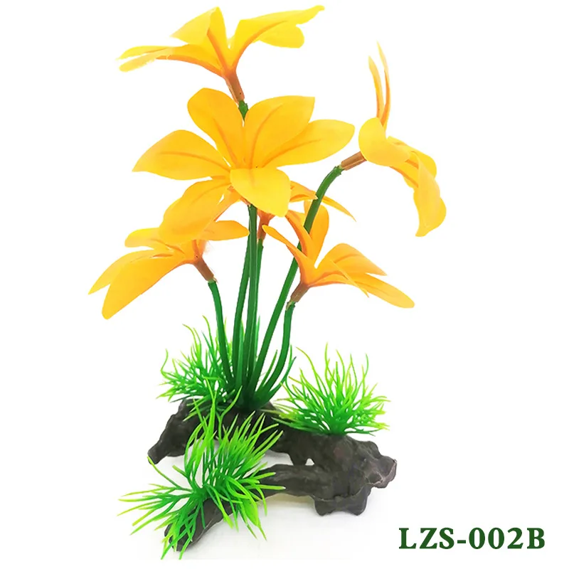 Artificial Aquarium Plants Aquarium Fish Tank Landscaping Aquatic Plants Decoration Simulated Plastic Lotus Fake Cloth Leaf