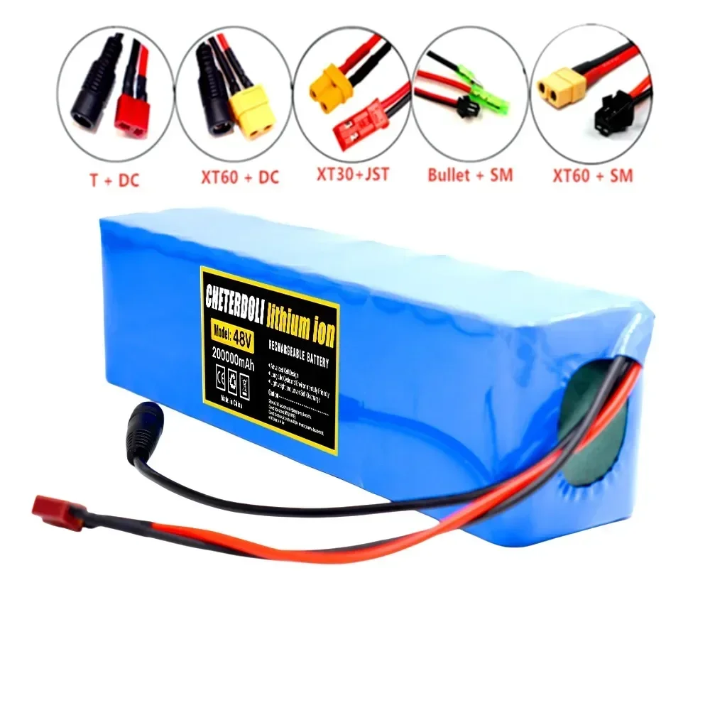 Batteria per E-bike 48V 20Ah, Pacco Batterie agli Ioni di Litio 18650 13S3P, Kit di Conversione eBike Bafang 1000W e Caricabatterie 54.6V 2A + Connettore XT60 - immagine 3