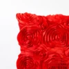40*40CM  Fancy Wedding Gift Cushion Cover Hugging Pillow Cover 3D Rose Flower Hotel Soft Red Cushion Cover 5