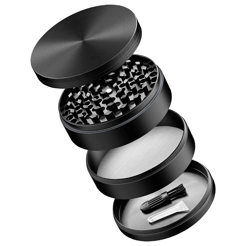 3 pc Novelty Metal Herb Grinder w/Pollen Sifter Spice crusher
