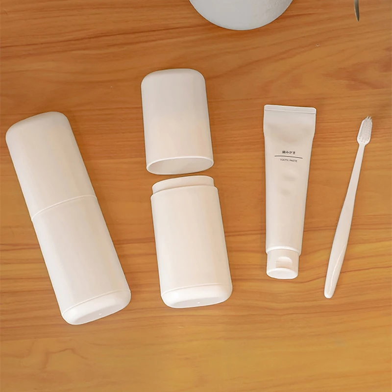 Simple Mouthwash Cup And Toothbrush Travel Storage Case_voghion.com