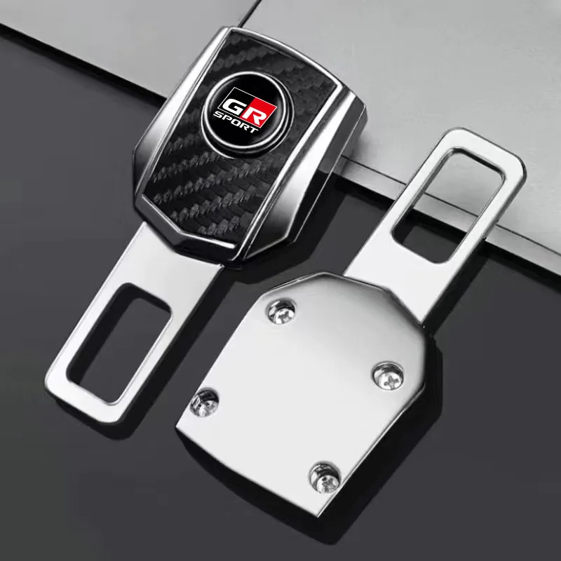 Toyota GR Sport Yaris 자동차 인테리어 액세서리 용 탄소 섬유 카시트 벨트 클립 익스텐더 잠금 플러그