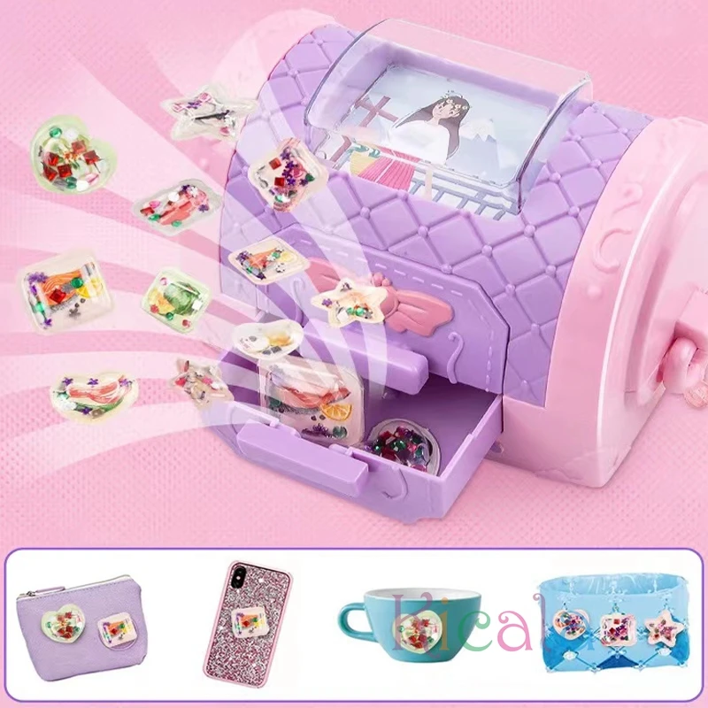 Reusable DIY Sticker Maker,Cartoon Puzzle Party Favor Fun,Handmade Creative  3D Sticker Machine for Girls Boys Kids Children