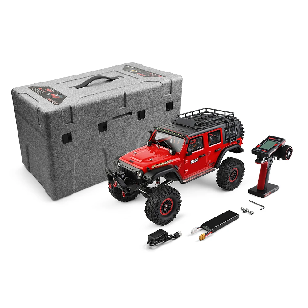 ホビーラジコン Wltoys 104020 Red 1/10 Wltoys 104020 4WD RC Car 1/10 Off-Road Climbing Truck Full