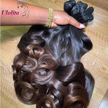 Ombre 1b/4 Colored Bundles Human Hair Loose Wave 100% Unprocessed Virgin Weave 3 Bundles Real Human Hair Extensions For Women 1