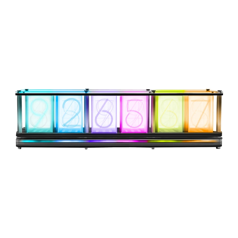 

Time Tube Glow Tube Quasi-glow Tube Clock LED Digital Full Color RGB Night Light Bar Atmosphere Clock Home Decoration Gift