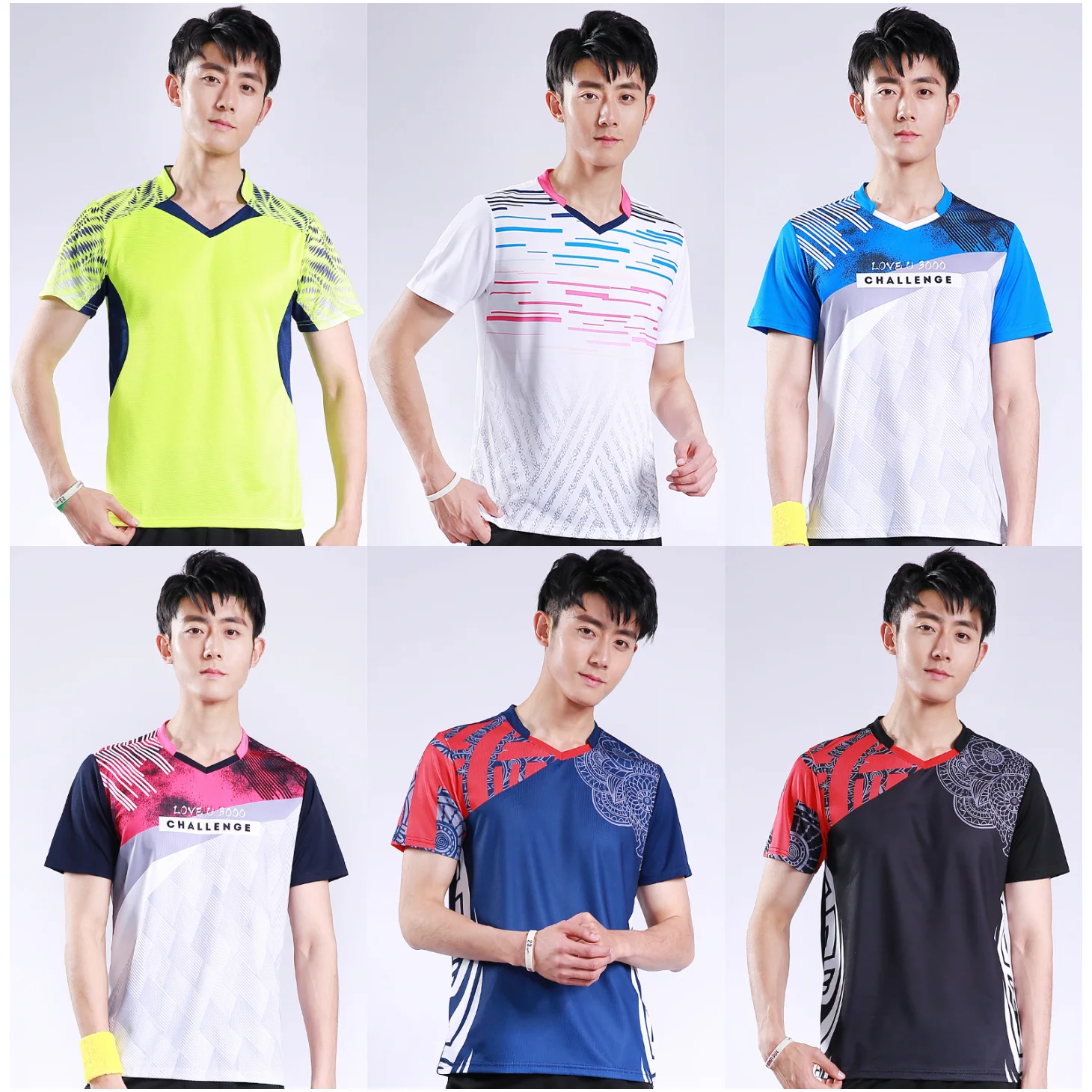 Quick drying badminton uniform set, new men's and women's short sleeved air volleyball tennis table tennis jersey, summer sports
