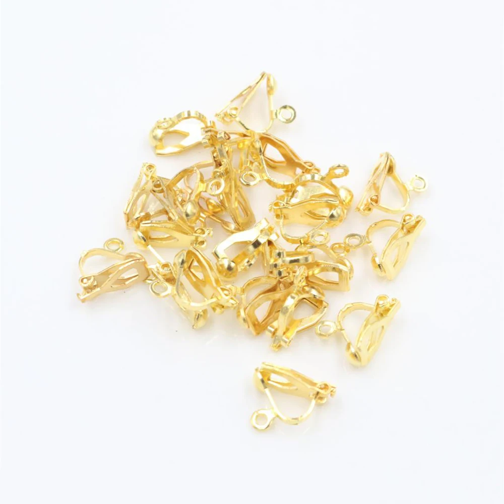 12x5mm 50pcs 고품질 6 색 도금 귀 클립 DIY 수제 귀걸이 결과 보석 발견 부품 도매