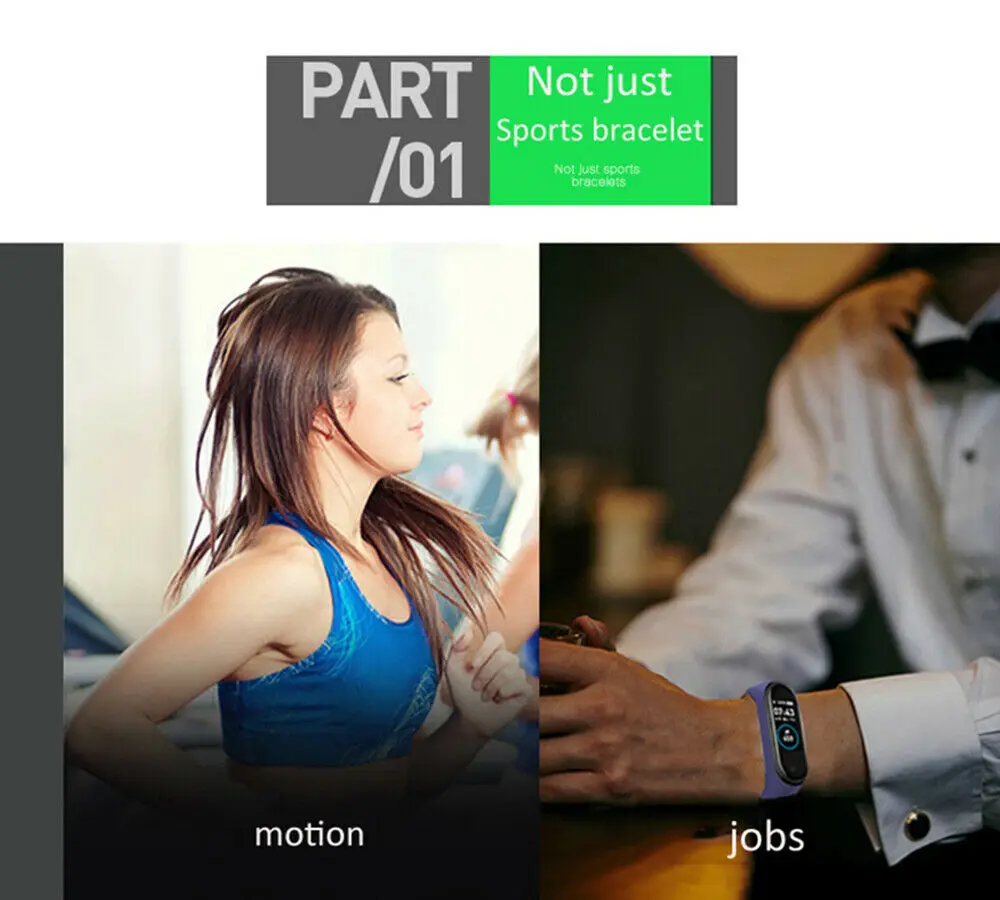 Hot M4 Men Women Smart High Quality New Label Belt Sports Blood Pressure Heart Rate Monitor Watch Waterproof Fitness reloj mujer