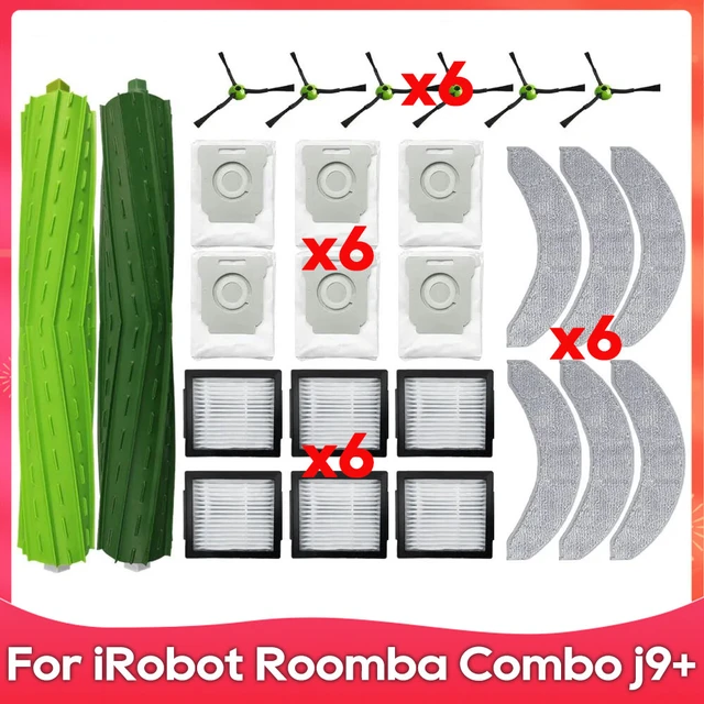 Fit For iRobot Romba J7+ / J7 / J9+ Roller Side Brush Hepa Filter Dust Bag  Robot Vacuum