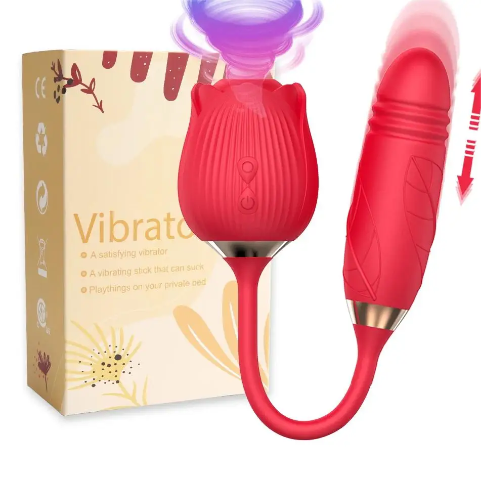 Rose Tongue Vibrator Tongue Licking Vibrates Female Vibrators Sex Toy for Woman-Rose Sucking G Spot Nipple Clitoral Stimulator