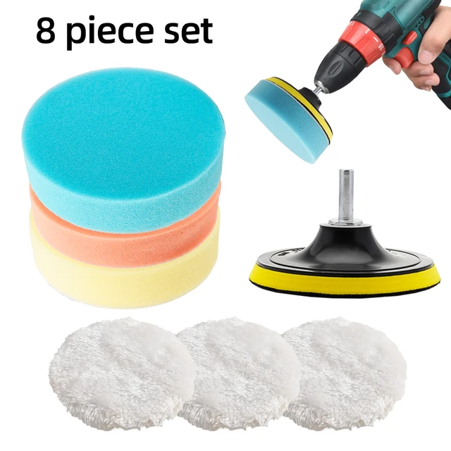 4 Inch Car Buffing Pads Polishing for Drill Sponge Kit Set Waxing Foam  Polisher 