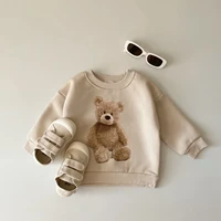 Baby Clothes Little Bear Print Casual Sweater Autumn Winter Thick Girls  Shirt Boys Pullover Tops Soft Comfortable 1